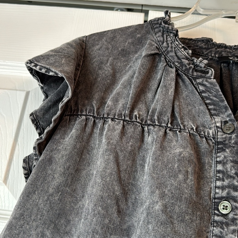 Rails “Ruthie” Ruffle Sleeve Tencel Denim Blouse … - image 8
